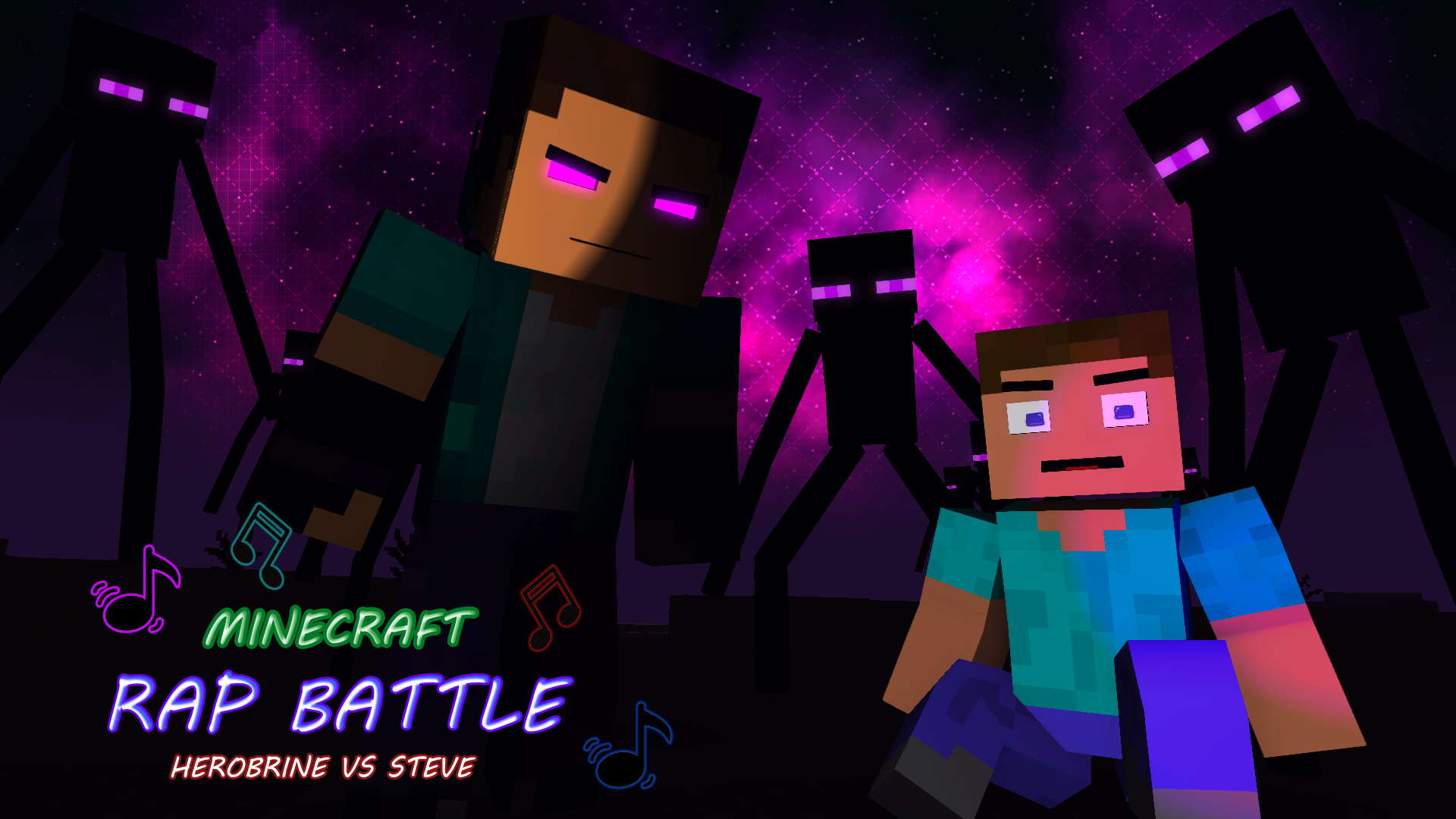 Oree Animation Herobrine Vs Steve Minecraft Rap Battle Rolling Hype