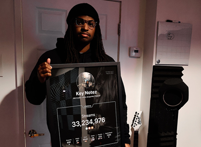Allentown R&B Pop Artist Key Notez Achieves 33 Million Streams and More