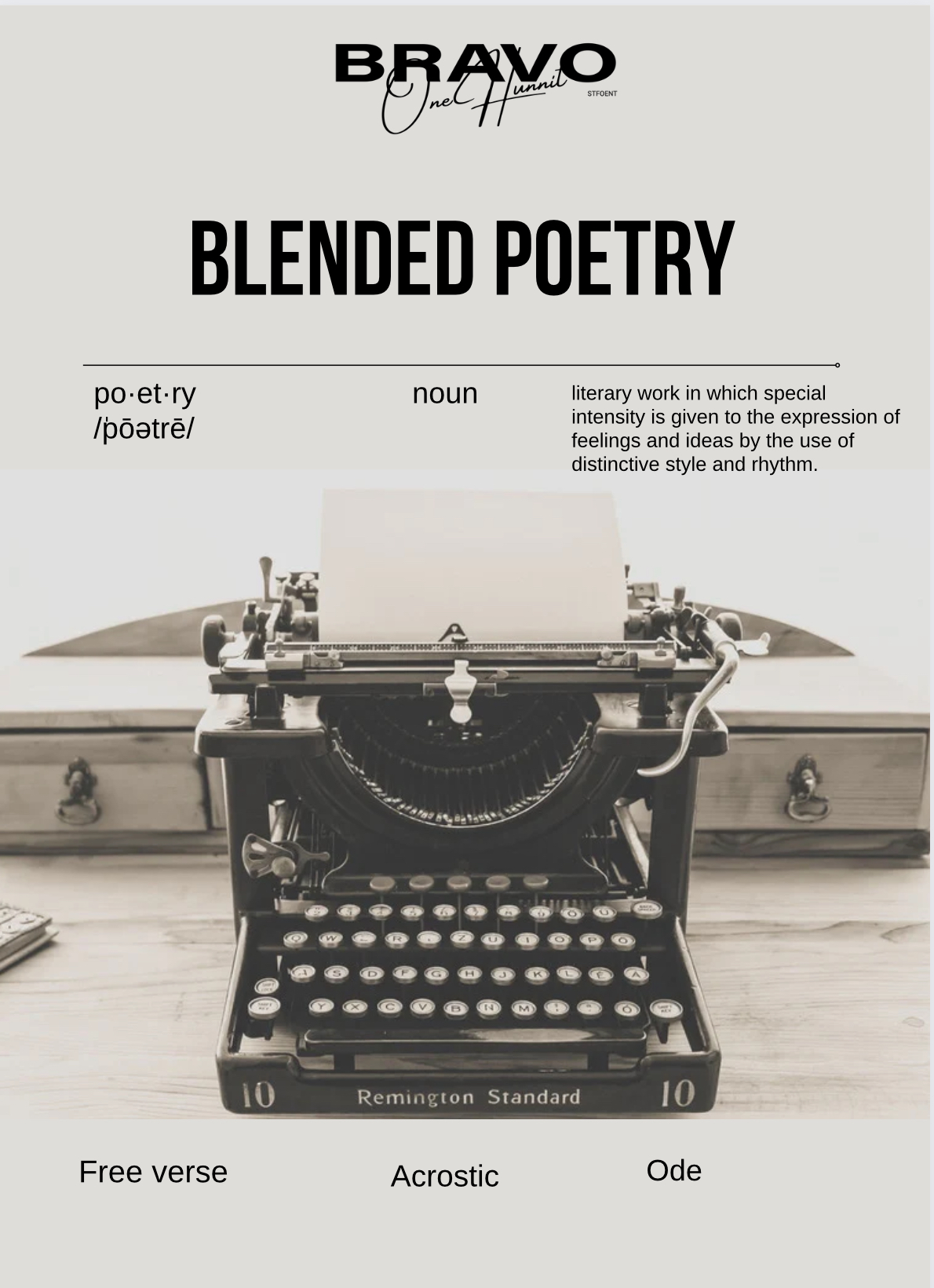 Navigating Life's Canvas: BravoOneHunnit's Latest Album, 'Blended Poetry,' Blends Art and Conscious Hip-Hop