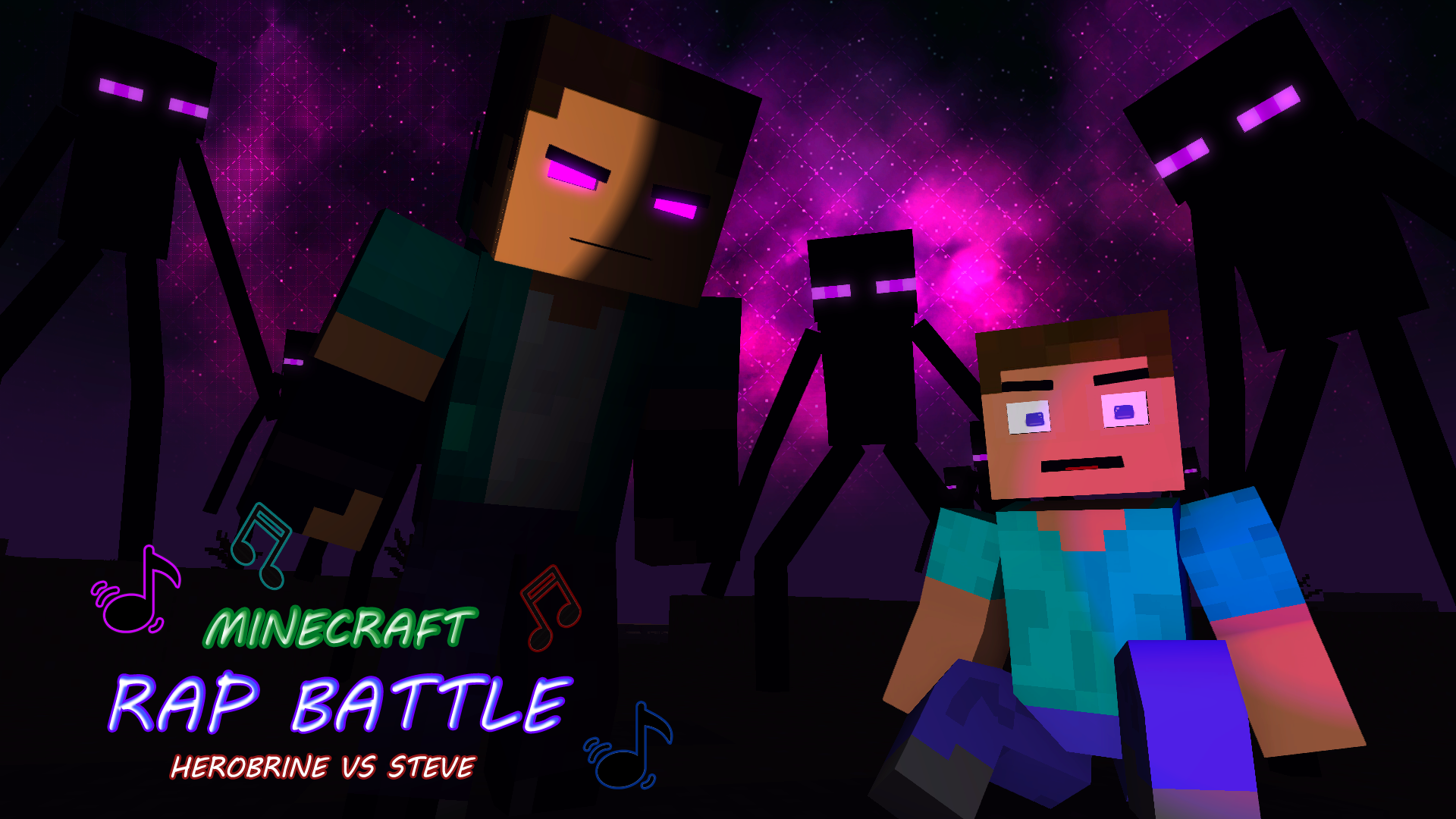 oreE Animation – “Herobrine Vs Steve” (Minecraft Rap Battle)
