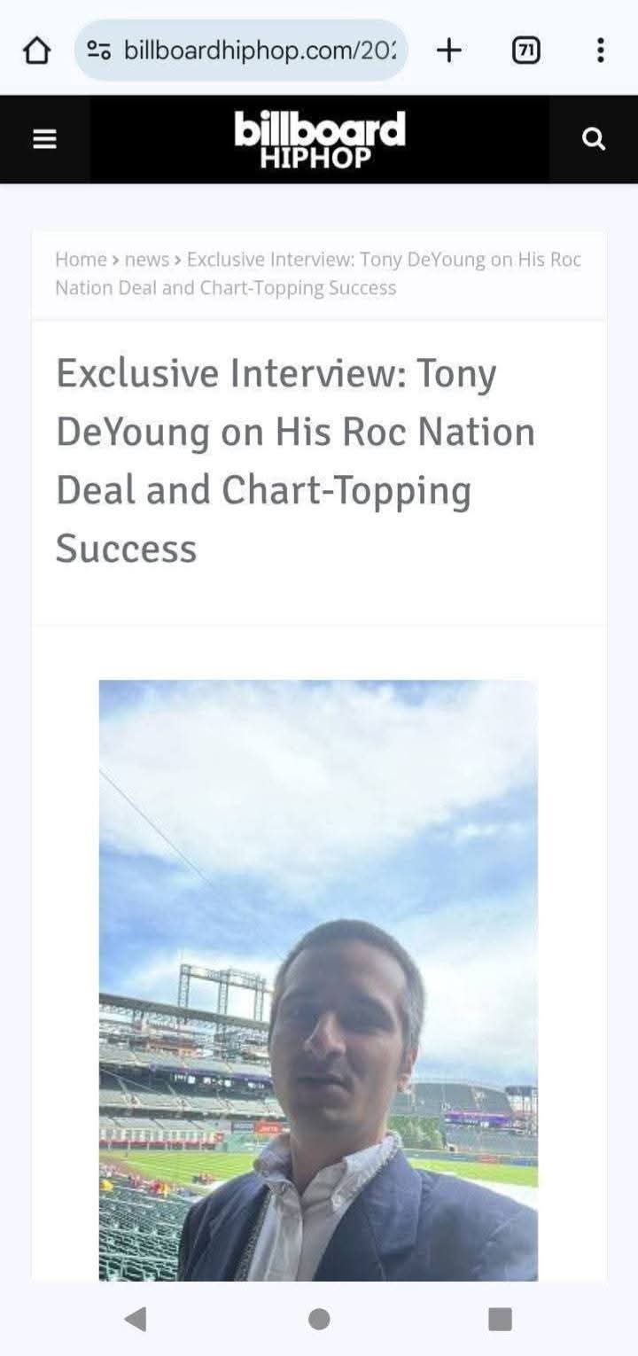Tony DeYoung Making Waves on the real Billboard Hip Hop