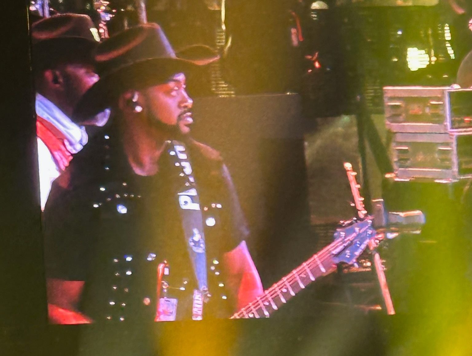 Peigh Jones Showcases Guitar Skills at NRG Stadium for Bun B’s Birthday Bash at the Houston Rodeo