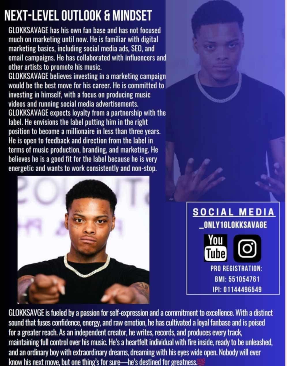 GLOKKSAVAGE: The Rising Star with a Next-Level Outlook