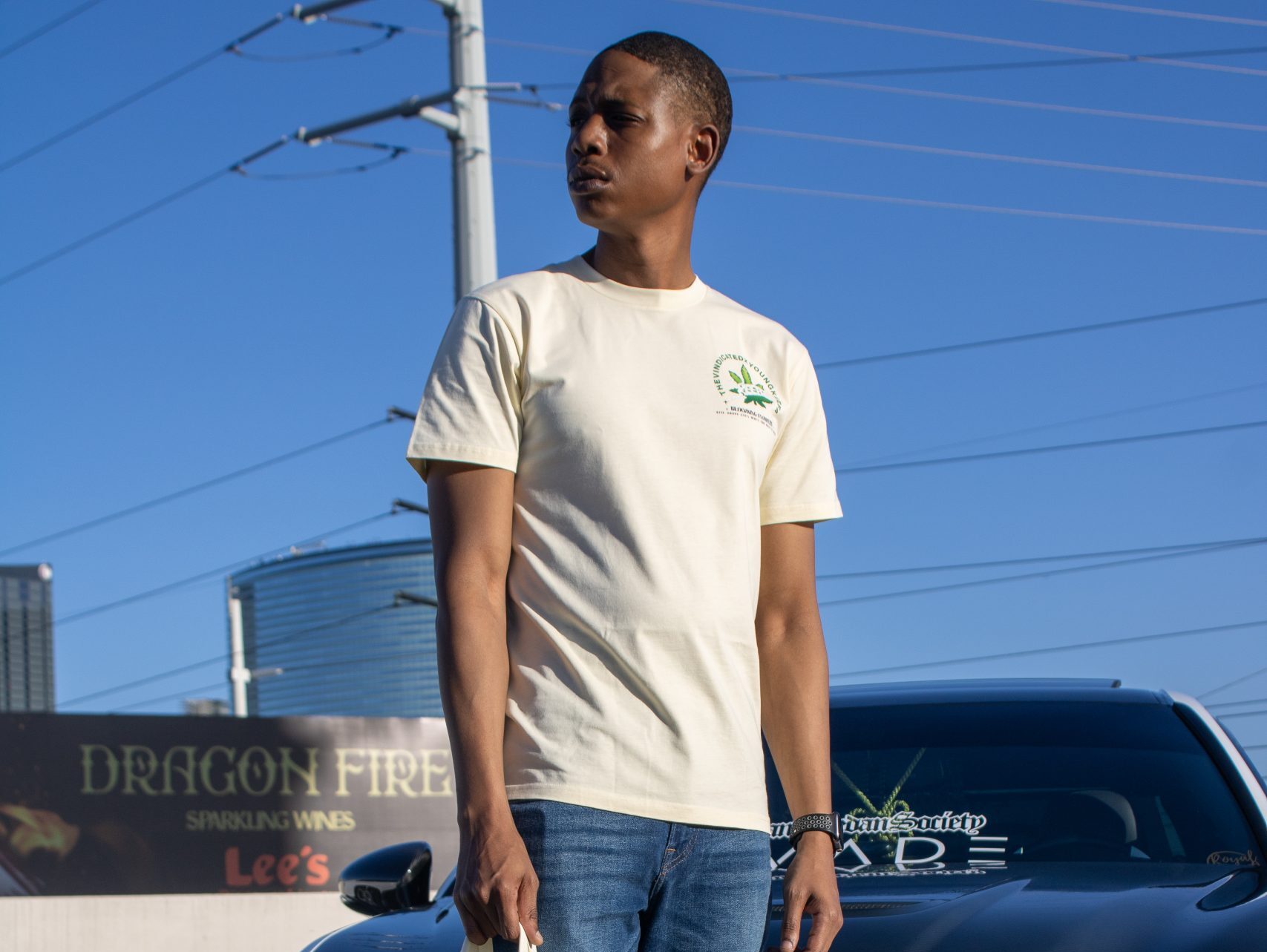 celebrity recording artist Young Keefa doing a photoshoot with his sponsor