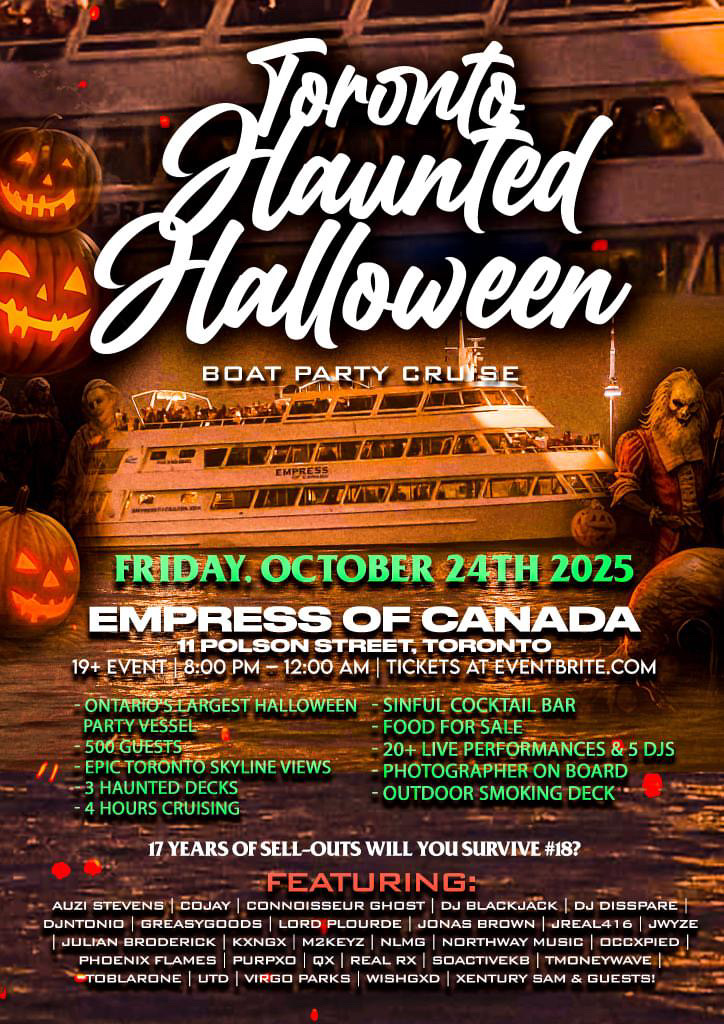 Jwyze Joins Star-Studded Lineup for Toronto’s Haunted Boat Cruise