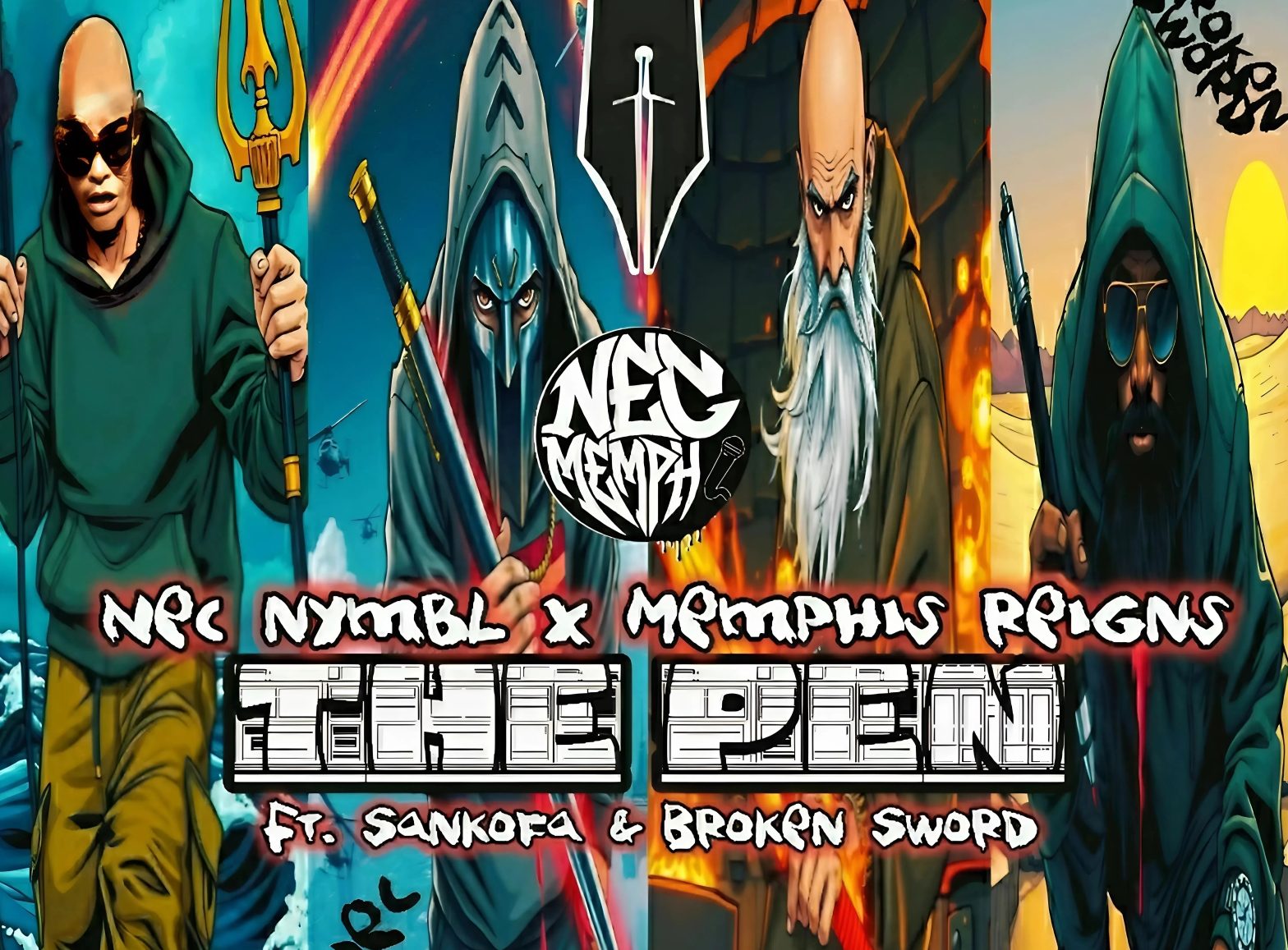 Nec Nymbl & Memphis Reigns Unleash A Lyrical Masterpiece With “The Pen” Ft. Sankofa & Broken Sword