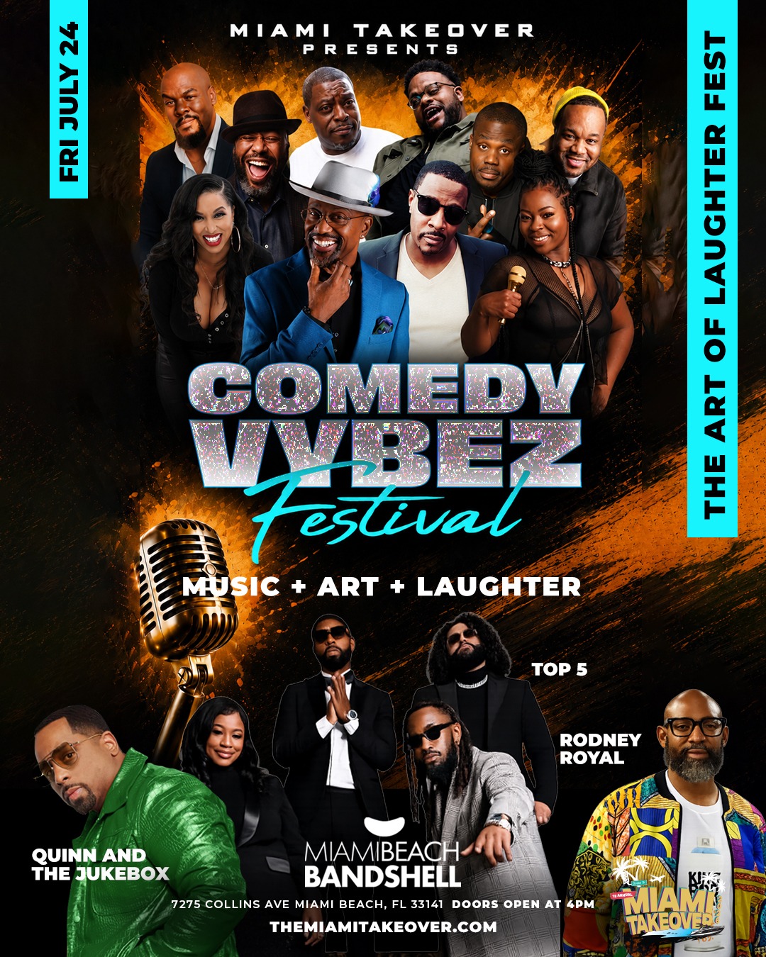 The Miami Takeover 2026 to Open with a Celebration of Comedy, Music, and Culture at The Art of Laughter Festival