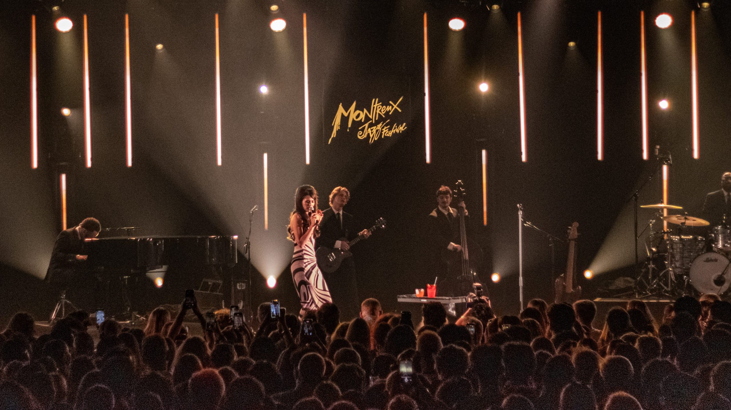 Sienna Spiro and her band performing at the Montreux Jazz Festival