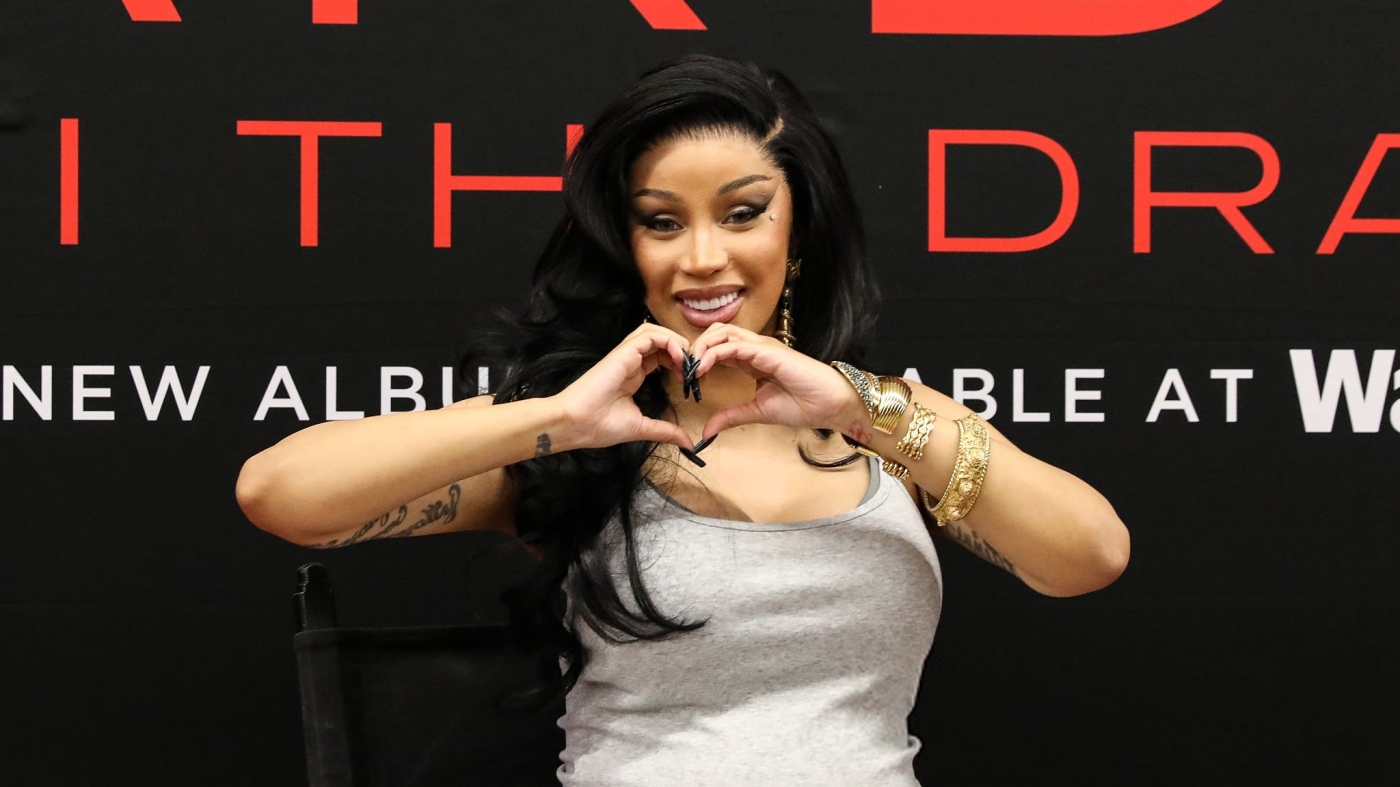 Cardi B - HOUSTON, TEXAS - SEPTEMBER 23: Cardi B at the "Am I The Drama" meet and greet at Walmart on September 23, 2025 in Houston, Texas. (Photo by Thaddaeus McAdams/Getty Images)