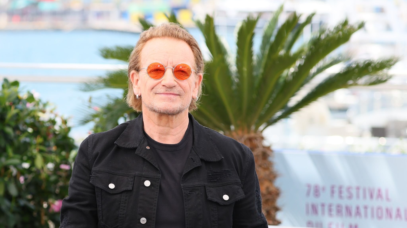 Bono - CANNES, FRANCE - MAY 17: Bono poses during the "Bono: Stories Of Surrender" photocall at the 78th annual Cannes Film Festival at Palais des Festivals on May 17, 2025 in Cannes, France. (Photo by JB Lacroix/FilmMagic)