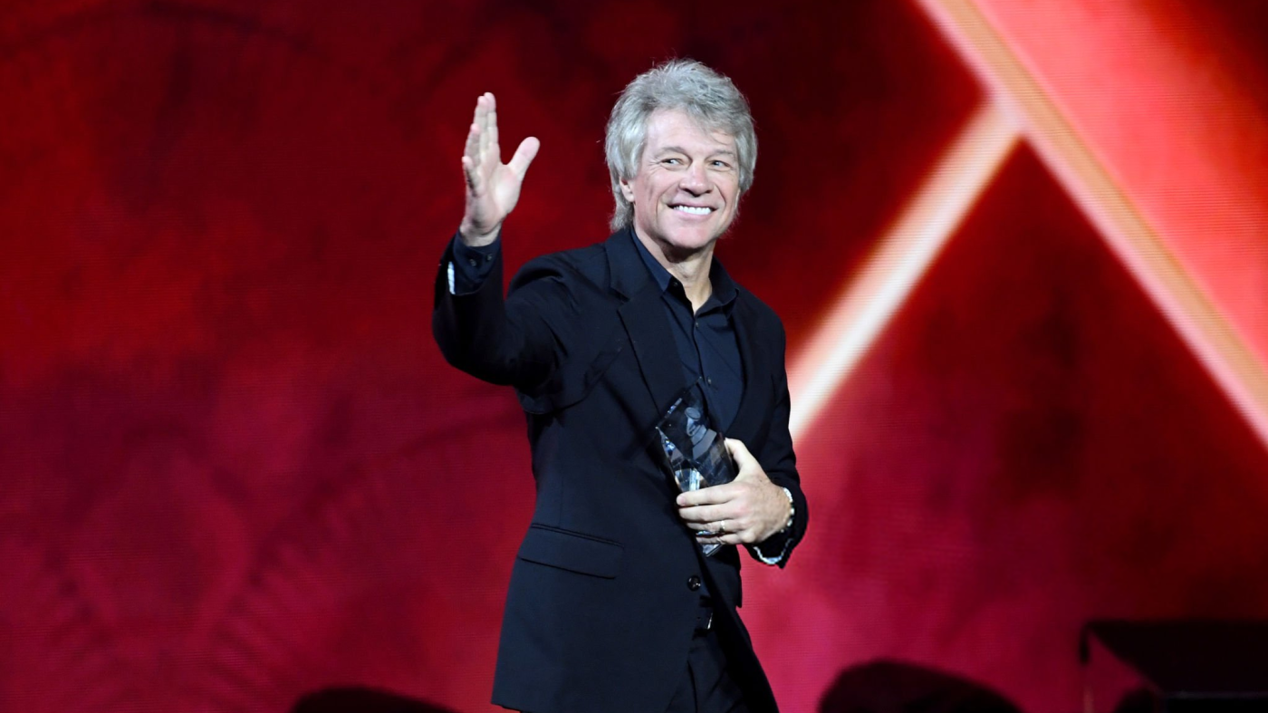 Jon Bon Jovi - MIAMI, FLORIDA - NOVEMBER 14: EDITORIAL USE ONLY Jon Bon Jovi speaks onstage during the 25th Annual Latin GRAMMY Awards at Kaseya Center on November 14, 2024 in Miami, Florida. (Photo by Jason Koerner/Getty Images)