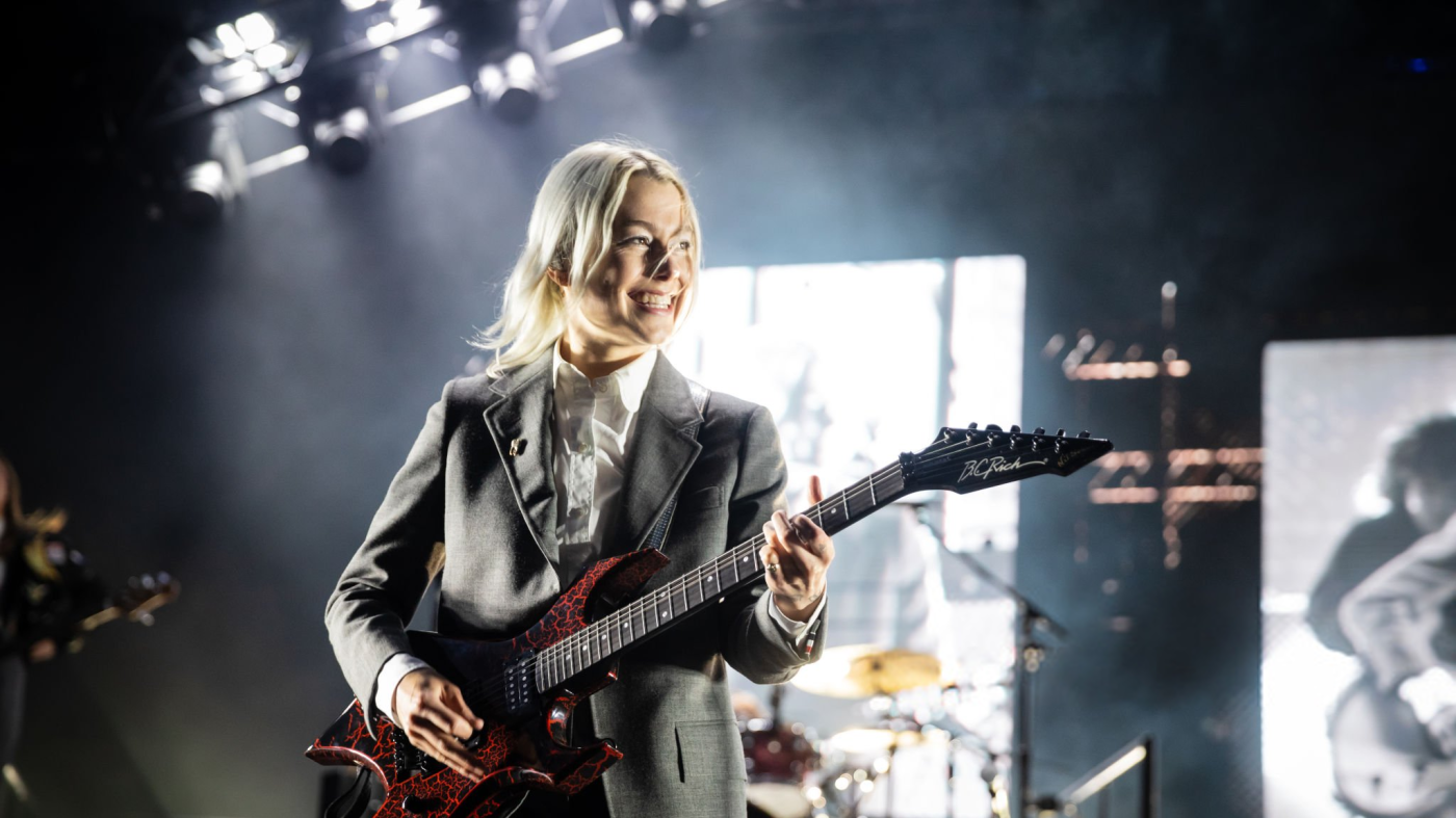 Phoebe Bridgers - HALIFAX, ENGLAND - AUGUST 22: Phoebe Bridgers of boygenius performs at The Piece Hall on August 22, 2023 in Halifax, England. (Photo by Andrew Benge/Redferns)