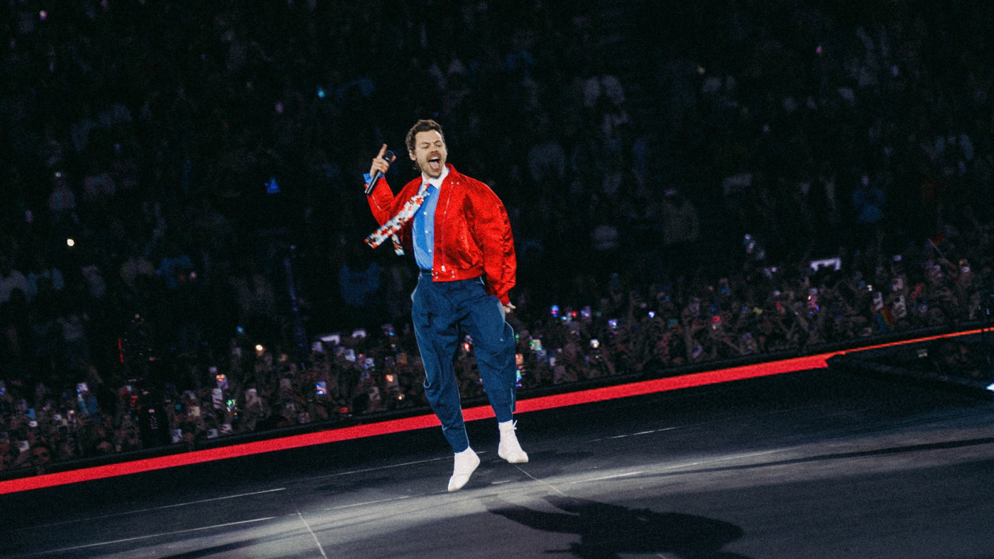Harry Styles - AMSTERDAM, NETHERLANDS - MAY 16: (EXCLUSIVE COVERAGE) () Harry Styles performs on stage during his Together, Together Tour at Johan Cruijff Arena on May 16, 2026 in Amsterdam, Netherlands. (Photo by Anthony Pham/Getty Images for HS)