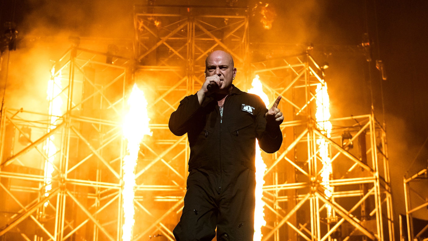 David Draiman - LONDON, ENGLAND - OCTOBER 26: David Draiman of Disturbed performs onstage during a concert at The O2 Arena on October 26, 2025 in London, England. (Photo by Matthew Baker/Getty Images)