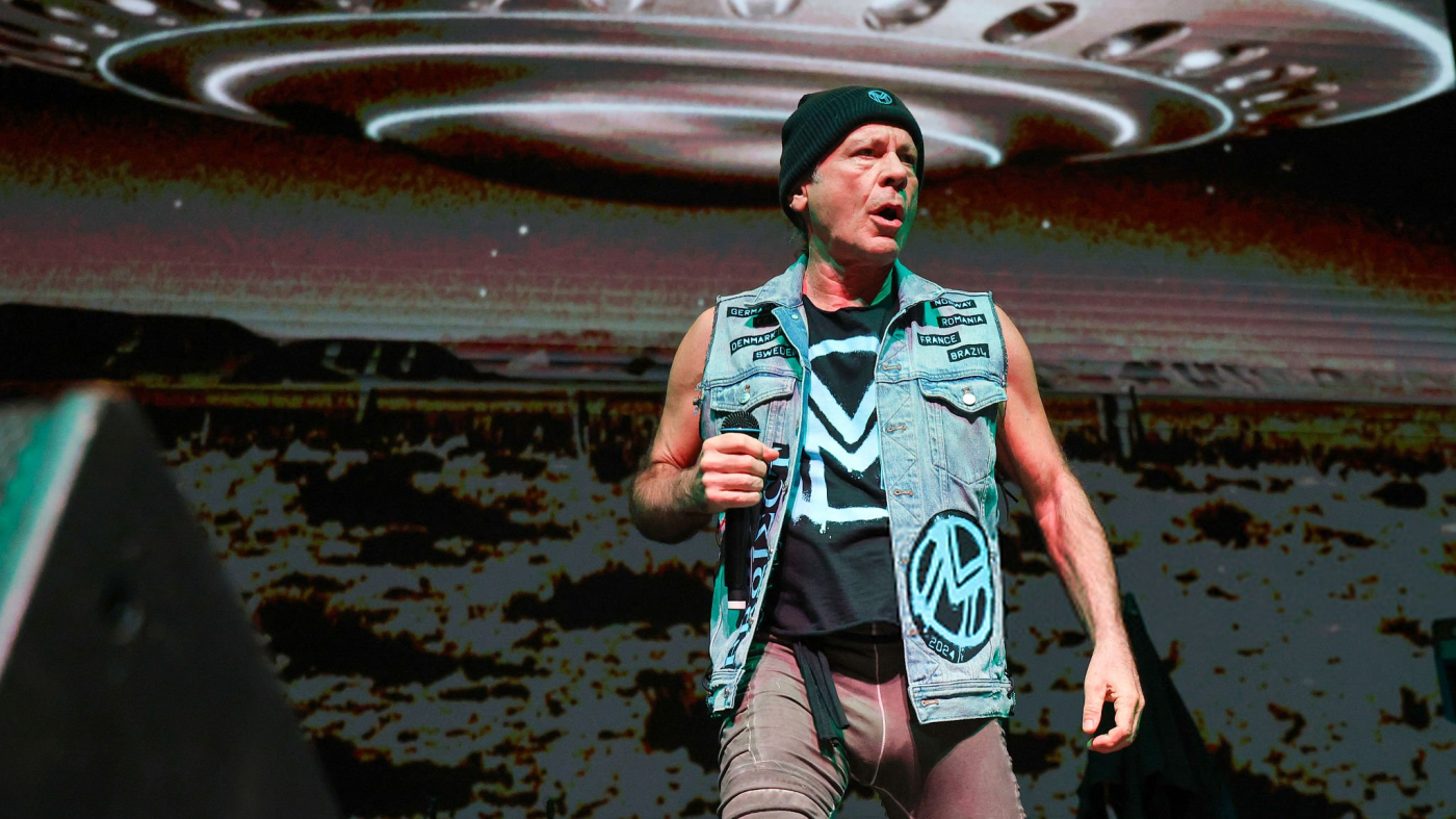 Bruce Dickinson - LAS VEGAS, NEVADA - AUGUST 23: Singer Bruce Dickinson performs on a stop of The Mandrake Project Live 2025 tour at the House of Blues Las Vegas inside Mandalay Bay Resort and Casino on August 23, 2025 in Las Vegas, Nevada. (Photo by Ethan Miller/Getty Images)